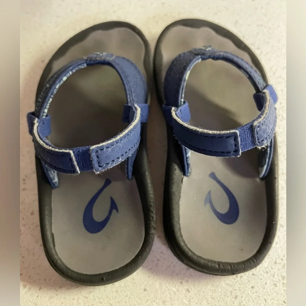 VGUC Sz. 9/10 OLUKAI Ohana Boy's Beach Sandals, Quick-Dry Flip-Flop